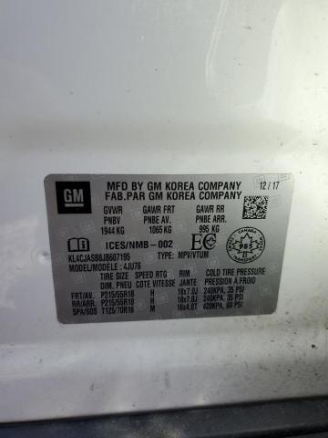 KL4CJASB8JB607195 - 2018 BUICK ENCORE PREFERRED 白色 照片 14