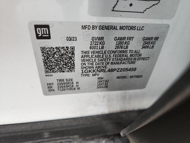 1GKKNRL48PZ205458 - 2023 GMC ACADIA SLE თეთრი ფოტო 13