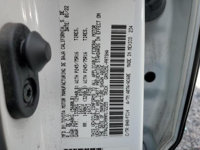 3TMAZ5CN9NM172255 - 2022 TOYOTA TACOMA DOUBLE CAB Ağ foto 13