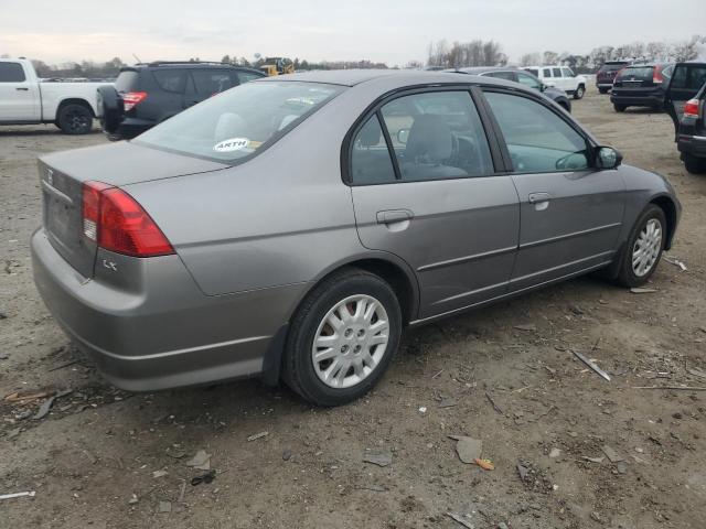 1HGES16545L026746 - 2005 HONDA CIVIC LX GRAY photo 3