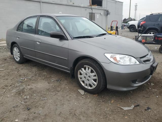 1HGES16545L026746 - 2005 HONDA CIVIC LX GRAY photo 4
