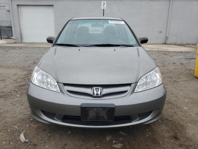 1HGES16545L026746 - 2005 HONDA CIVIC LX GRAY photo 5
