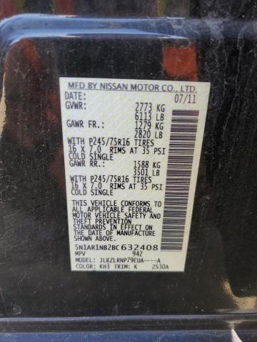 5N1AR1NB2BC632408 - 2011 NISSAN PATHFINDER S 黑色 照片 12