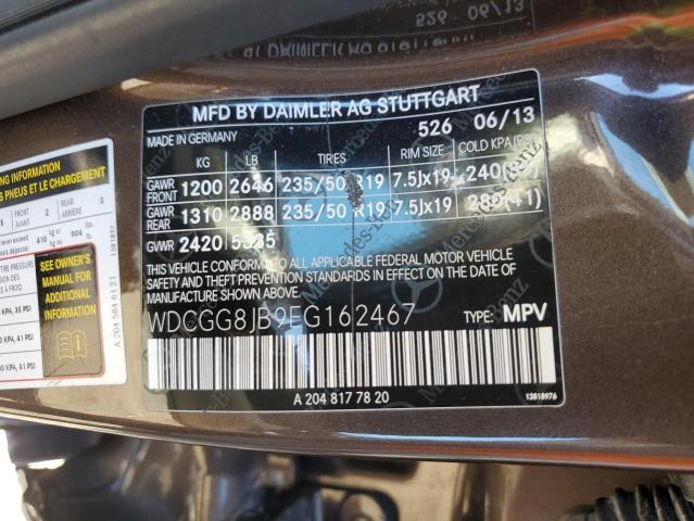 WDCGG8JB9EG162467 - 2014 MERCEDES-BENZ GLK 350 4MATIC BROWN photo 13