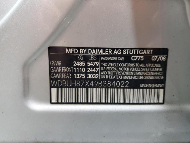 WDBUH87X49B384022 - 2009 MERCEDES-BENZ E 350 4MATIC SILVER photo 13