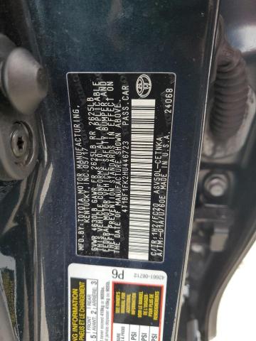 4T1BF1FK2HU446723 - 2017 TOYOTA CAMRY LE 黑色 照片 12