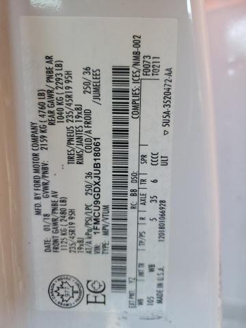 1FMCU9GDXJUB18061 - 2018 FORD ESCAPE SE Ağ foto 13