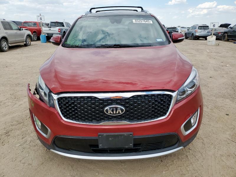 5XYPH4A56HG236263 - 2017 KIA SORENTO EX წითელი ფოტო 5
