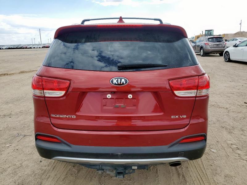 5XYPH4A56HG236263 - 2017 KIA SORENTO EX წითელი ფოტო 6
