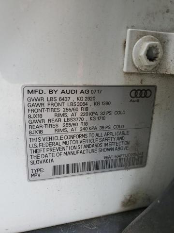 WA1LHAF71JD005244 - 2018 AUDI Q7 PREMIUM PLUS Белый фото 12