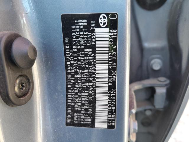 5YFS4RCE3LP057232 - 2020 TOYOTA COROLLA SE 蓝色 照片 13