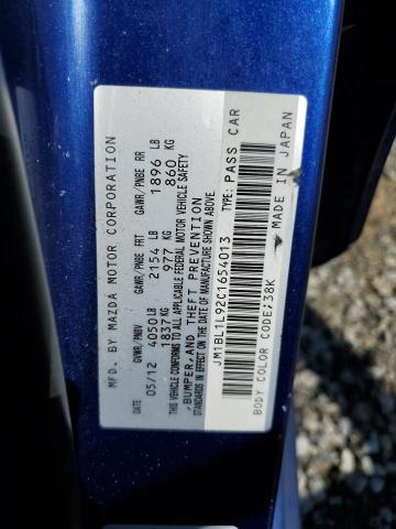 JM1BL1L92C1654013 - 2012 MAZDA 3 S Mavi foto 13