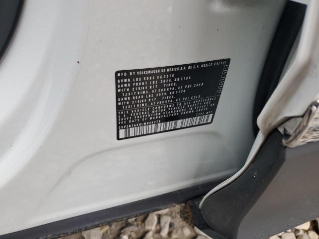 3VV2B7AX8LM024279 - 2020 VOLKSWAGEN TIGUAN SE أبيض صورة 13