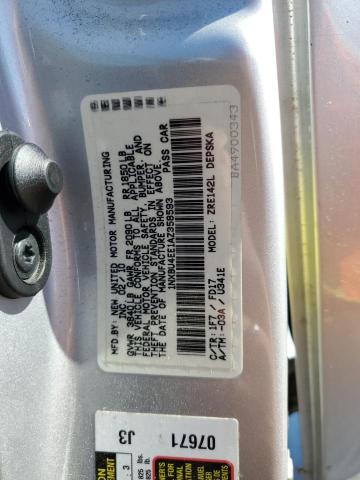 1NXBU4EE1AZ358593 - 2010 TOYOTA COROLLA BASE SILVER photo 12