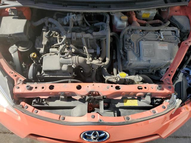 JTDKDTB34C1029411 - 2012 TOYOTA PRIUS C ნარინჯისფერი ფოტო 11