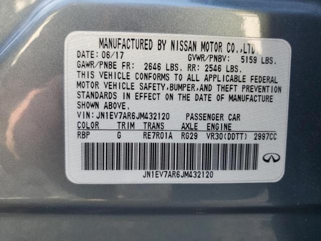 JN1EV7AR6JM432120 - 2018 INFINITI Q50 LUXE ვერცხლისფერი ფოტო 13