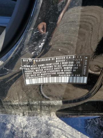 3VW2K7AJ7FM271336 - 2015 VOLKSWAGEN JETTA BASE BLACK photo 13