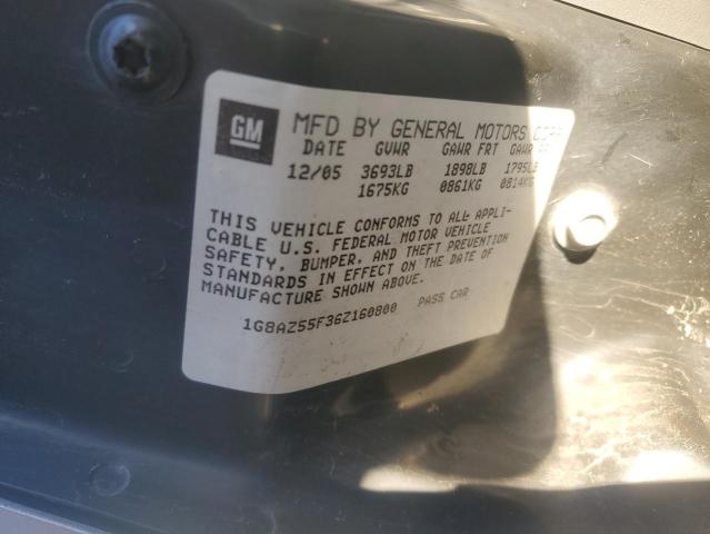1G8AZ55F36Z160800 - 2006 SATURN ION LEVEL 2 SILVER photo 13