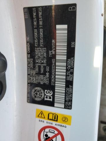 2T2BZMCA0GC024465 - 2016 LEXUS RX 350 BASE WHITE photo 13