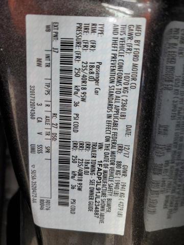 1FADP3L91JL234887 - 2018 FORD FOCUS ST CHARCOAL photo 12