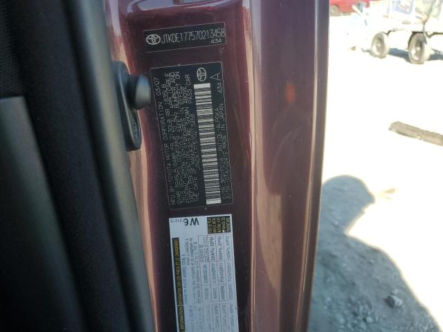 JTKDE177570213458 - 2007 TOYOTA SCION TC MAROON photo 13