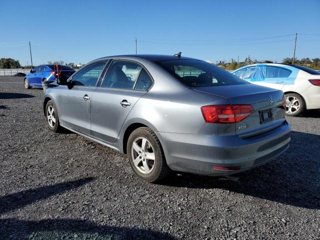 3VW2K7AJ2FM327814 - 2015 VOLKSWAGEN JETTA BASE GRAY photo 2