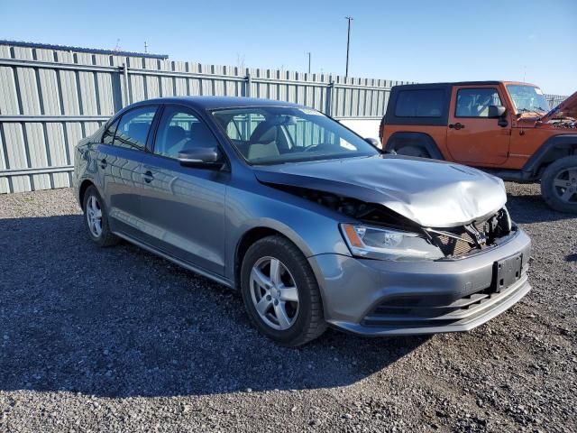 3VW2K7AJ2FM327814 - 2015 VOLKSWAGEN JETTA BASE GRAY photo 4