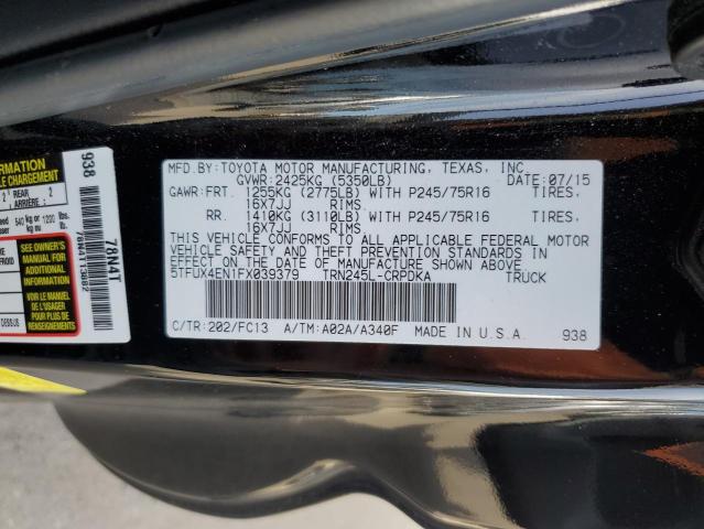 5TFUX4EN1FX039379 - 2015 TOYOTA TACOMA ACCESS CAB შავი ფოტო 12