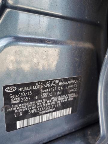 5NPE34AF2GH314771 - 2016 HYUNDAI SONATA SPORT ლურჯი ფოტო 12