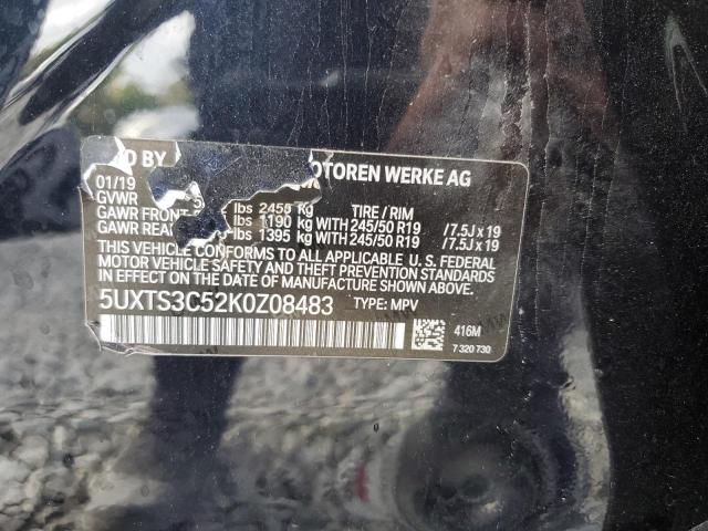 5UXTS3C52K0Z08483 - 2019 BMW X3 XDRIVEM40I BLUE photo 12