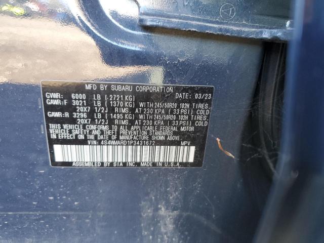 4S4WMARD1P3431672 - 2023 SUBARU ASCENT TOURING BLUE photo 13