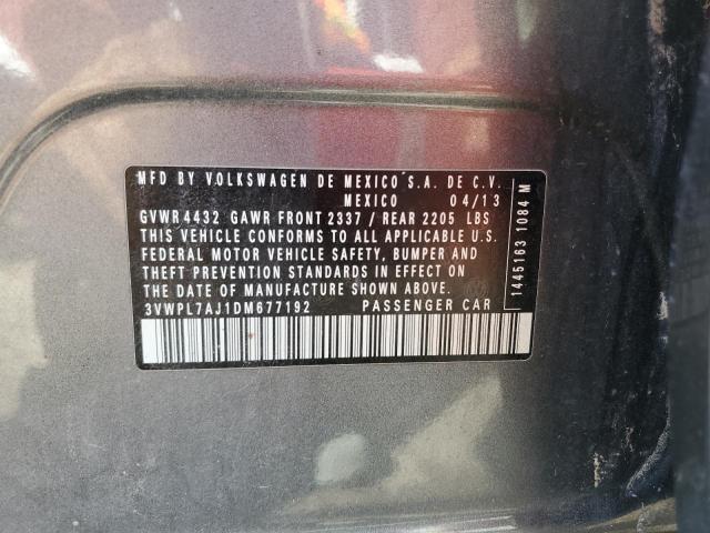 3VWPL7AJ1DM677192 - 2013 VOLKSWAGEN JETTA TDI GRAY photo 13