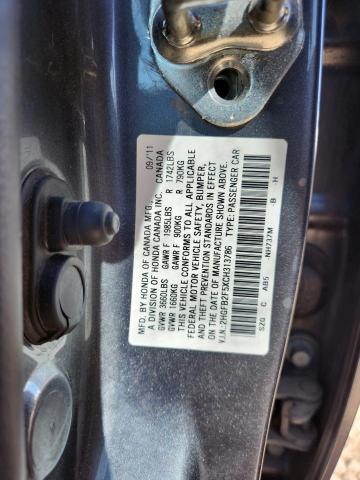 2HGFB2F5XCH313786 - 2012 HONDA CIVIC LX GRAY photo 12