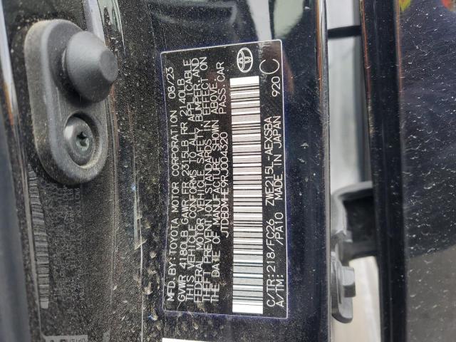 JTDBDMHE9RJ004320 - 2024 TOYOTA COROLLA LE შავი ფოტო 13