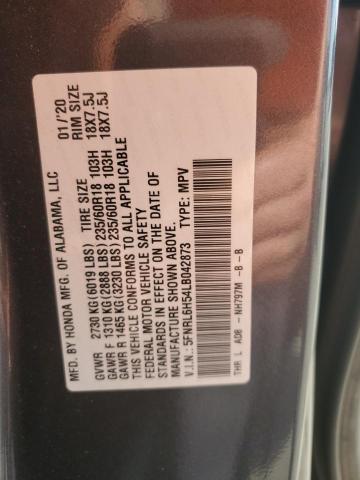 5FNRL6H54LB042873 - 2020 HONDA ODYSSEY EX GRAY photo 13