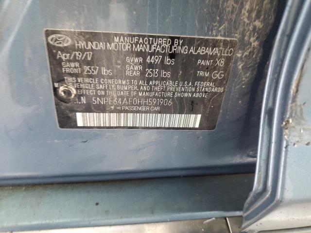 5NPE34AF0HH591906 - 2017 HYUNDAI SONATA SPORT ტალღისფერი ფოტო 12