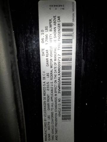 3VWRG3ALXAM009717 - 2010 VOLKSWAGEN NEW BEETLE BLACK photo 12