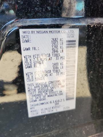 5N1AR2MM5DC616621 - 2013 NISSAN PATHFINDER S BLACK photo 13