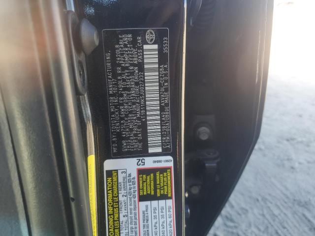 4T1B11HK5JU027332 - 2018 TOYOTA CAMRY L 黑色 照片 12