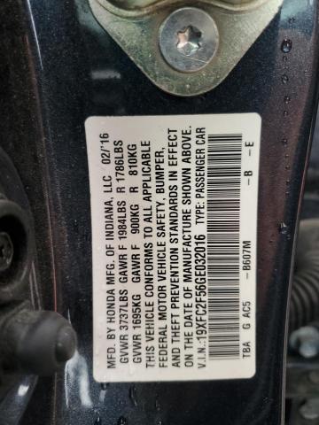 19XFC2F56GE032016 - 2016 HONDA CIVIC LX CHARCOAL photo 12