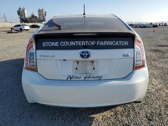 JTDKN3DU8F0418615 - 2015 TOYOTA PRIUS WHITE photo 6