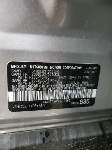 JA4J4TA84NZ019663 - 2022 MITSUBISHI OUTLANDER ES SILVER photo 14