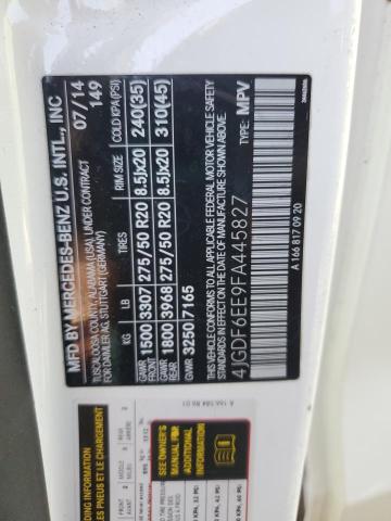 4JGDF6EE9FA445827 - 2015 MERCEDES-BENZ GL 450 4MATIC WHITE photo 13