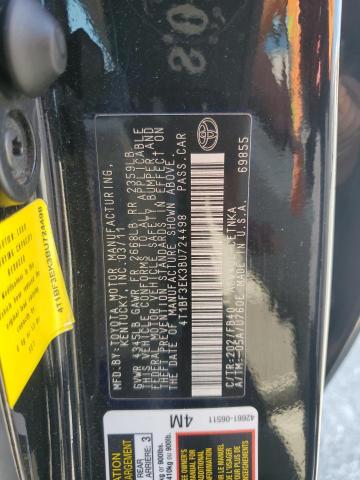 4T1BF3EK3BU724498 - 2011 TOYOTA CAMRY BASE Schwarz Foto 12