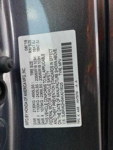 5J6RW2H54KA018025 - 2019 HONDA CR-V EX رمادي صورة 13