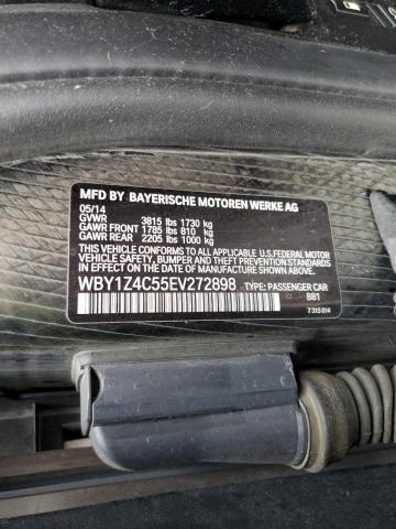 WBY1Z4C55EV272898 - 2014 BMW I3 REX TAN photo 12