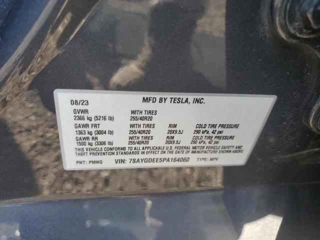 7SAYGDEE5PA164060 - 2023 TESLA MODEL Y Boz foto 12