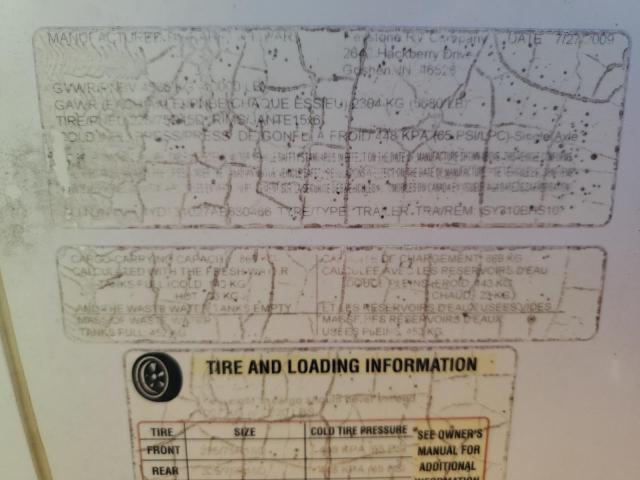 4YDT31027AB630466 - 2010 KEYSTONE OUTBACK WHITE photo 10