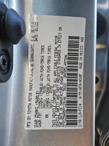 3TYCZ5AN5PT129146 - 2023 TOYOTA TACOMA DOUBLE CAB Argent photo 12