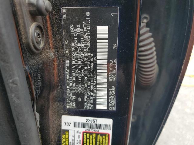 5TFUW5F17BX166801 - 2011 TOYOTA TUNDRA DOUBLE CAB SR5 BLACK photo 12